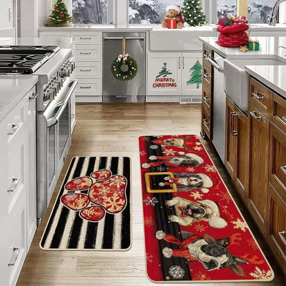 2025Christmas Kitchen Rugs-Suitable for Kitchen Holiday Sink Front Kitchen Mat