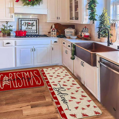 2025Christmas Kitchen Rugs-Suitable for Kitchen Holiday Sink Front Kitchen Mat