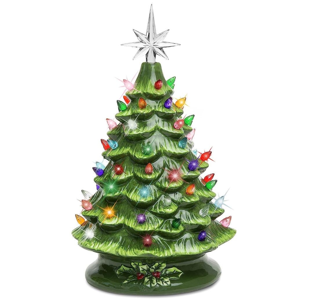💥 Nostalgic Ceramic Christmas Tree with LED Lights
