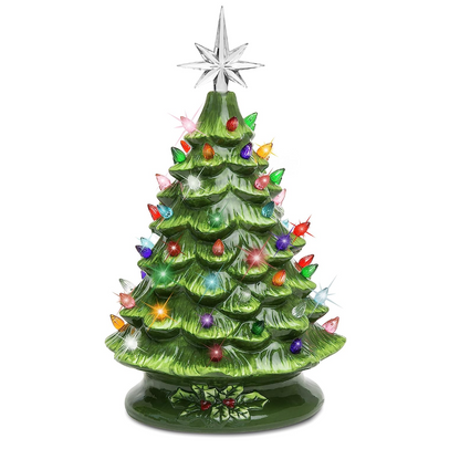 💥 Nostalgic Ceramic Christmas Tree with LED Lights