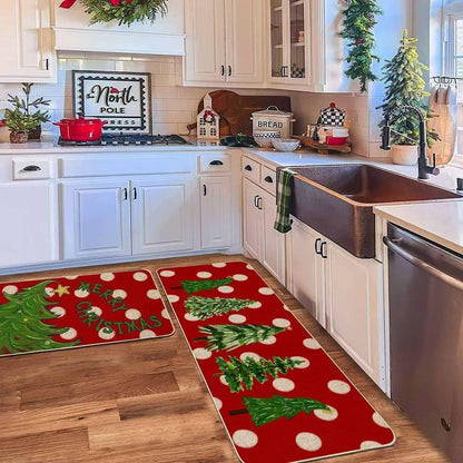 2025Christmas Kitchen Rugs-Suitable for Kitchen Holiday Sink Front Kitchen Mat