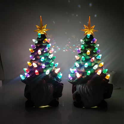 🎄 2025 DIY Lighted Ceramic Christmas Tree Gnome 🎁 Best Gift For Family