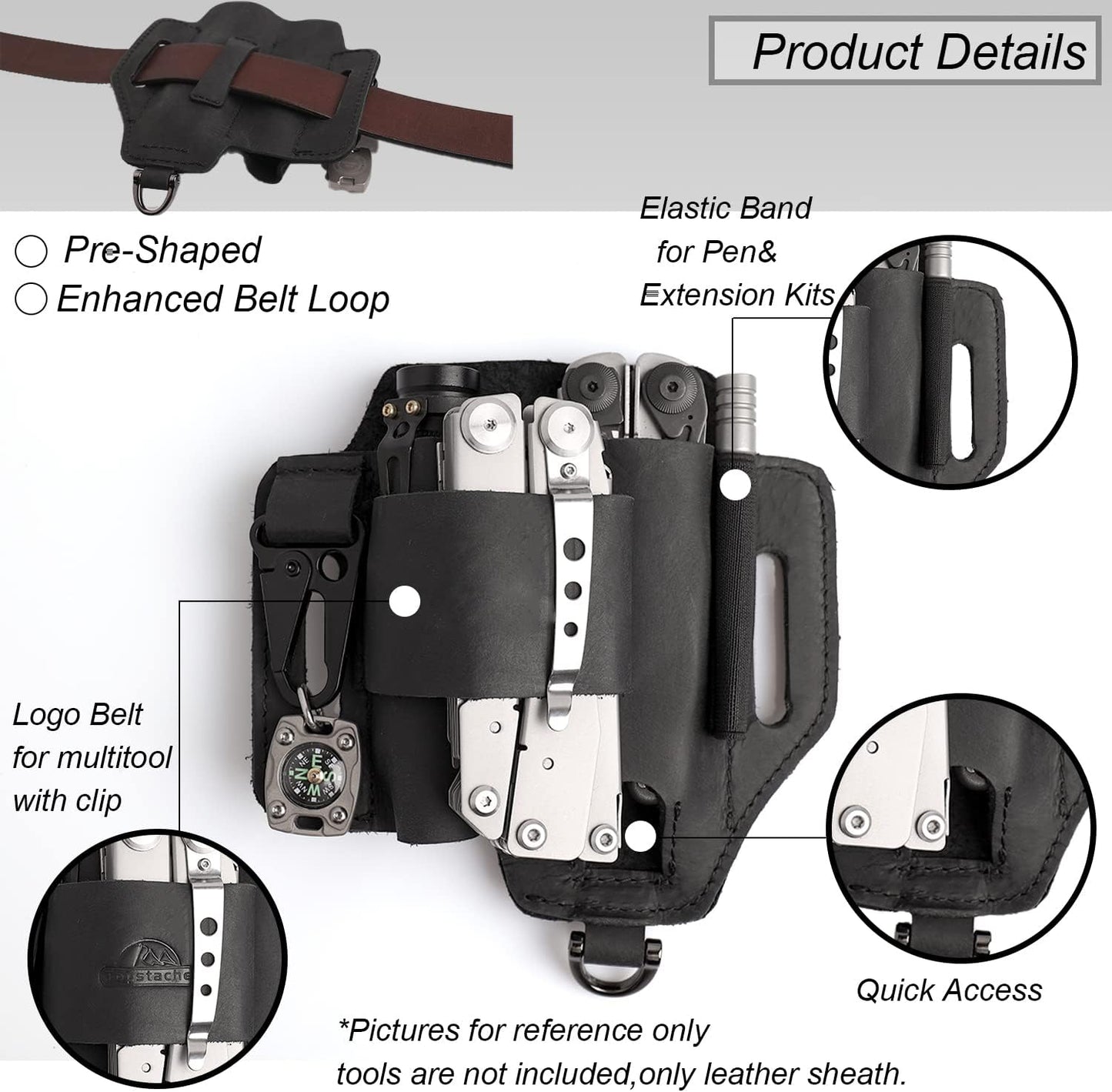 🔧 EDC Leather Multitool Belt Organizer💖