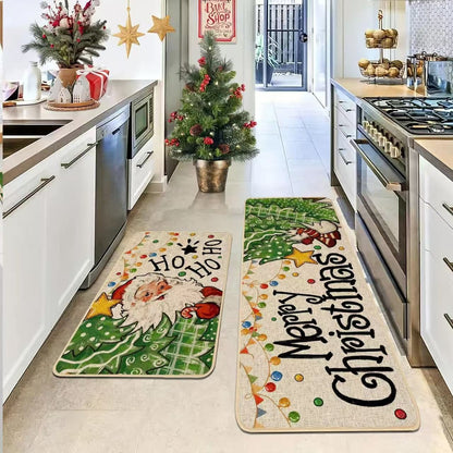 2025Christmas Kitchen Rugs-Suitable for Kitchen Holiday Sink Front Kitchen Mat