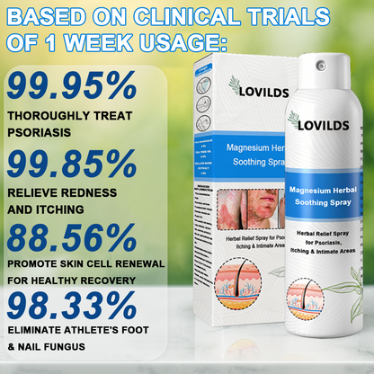 Official Store: LOVILDS™ 👩‍⚕️ Magnesium herbal spray against psoriasis — FDA approved (Relieves psoriasis and eczema, improves bacterial infections in the genital area, treats rosacea and hidradenitis suppurativa, and acne and warts) 🏅