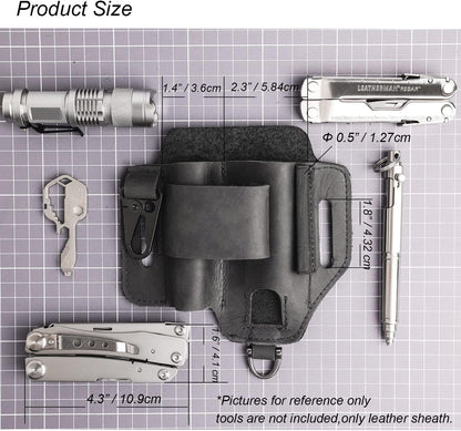 🔧 EDC Leather Multitool Belt Organizer💖