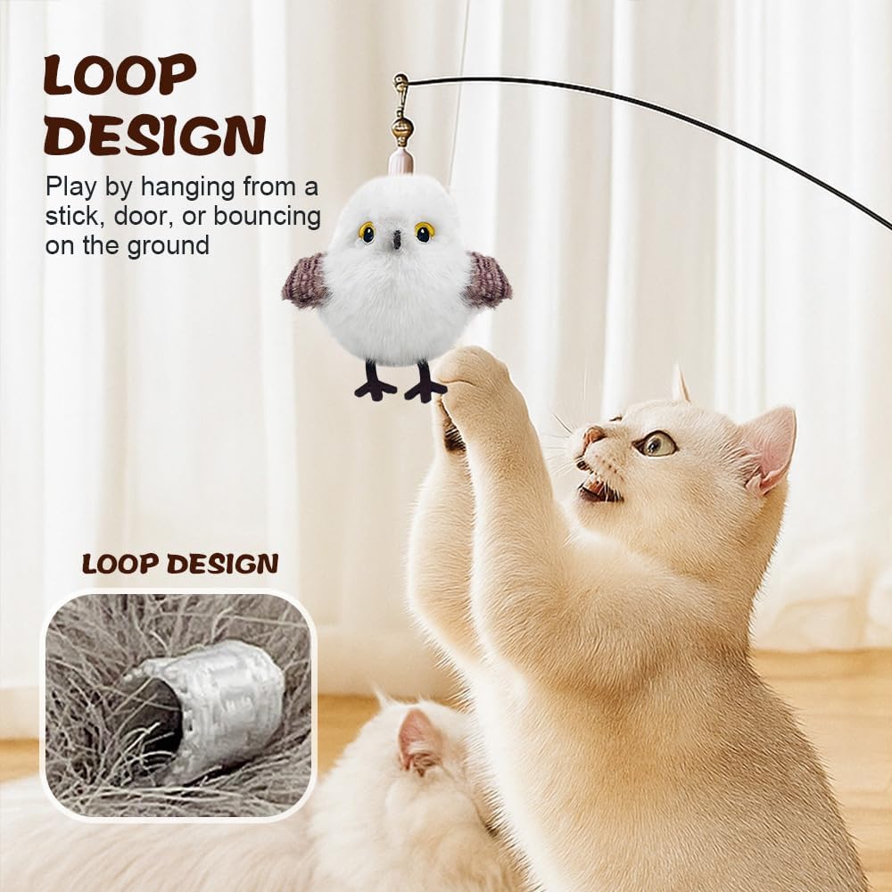 2025 Upgrade! Interactive Flapping & Chirping Bird Cat Toy 🐦🎵😻 Watch your kitty go wild!