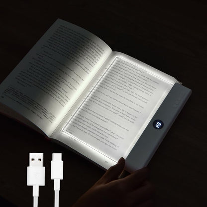😍Rechargeable Clear LED Flat Reading Light -for Reading in Bed at Night