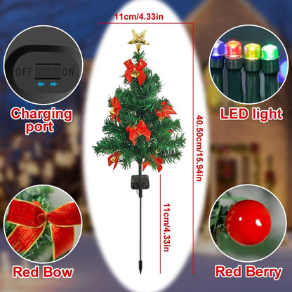 🎄 Upgraded Solar Christmas Tree Stake Lights-🎉Thanksgiving Special Offers