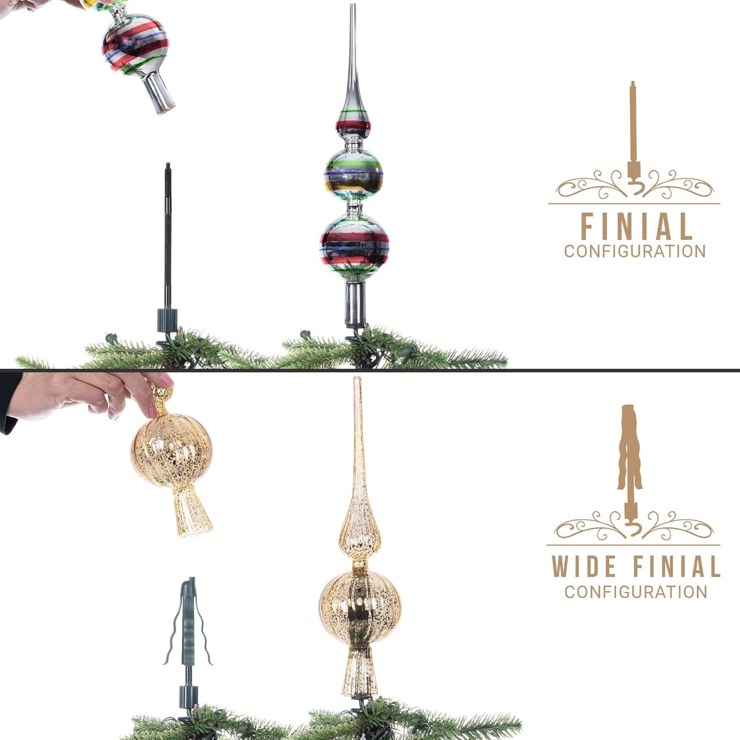 50% off on the last day!-🎄 Universal Christmas Tree Topper Holder –🔥 Secure, Stable & Invisible Support🔥