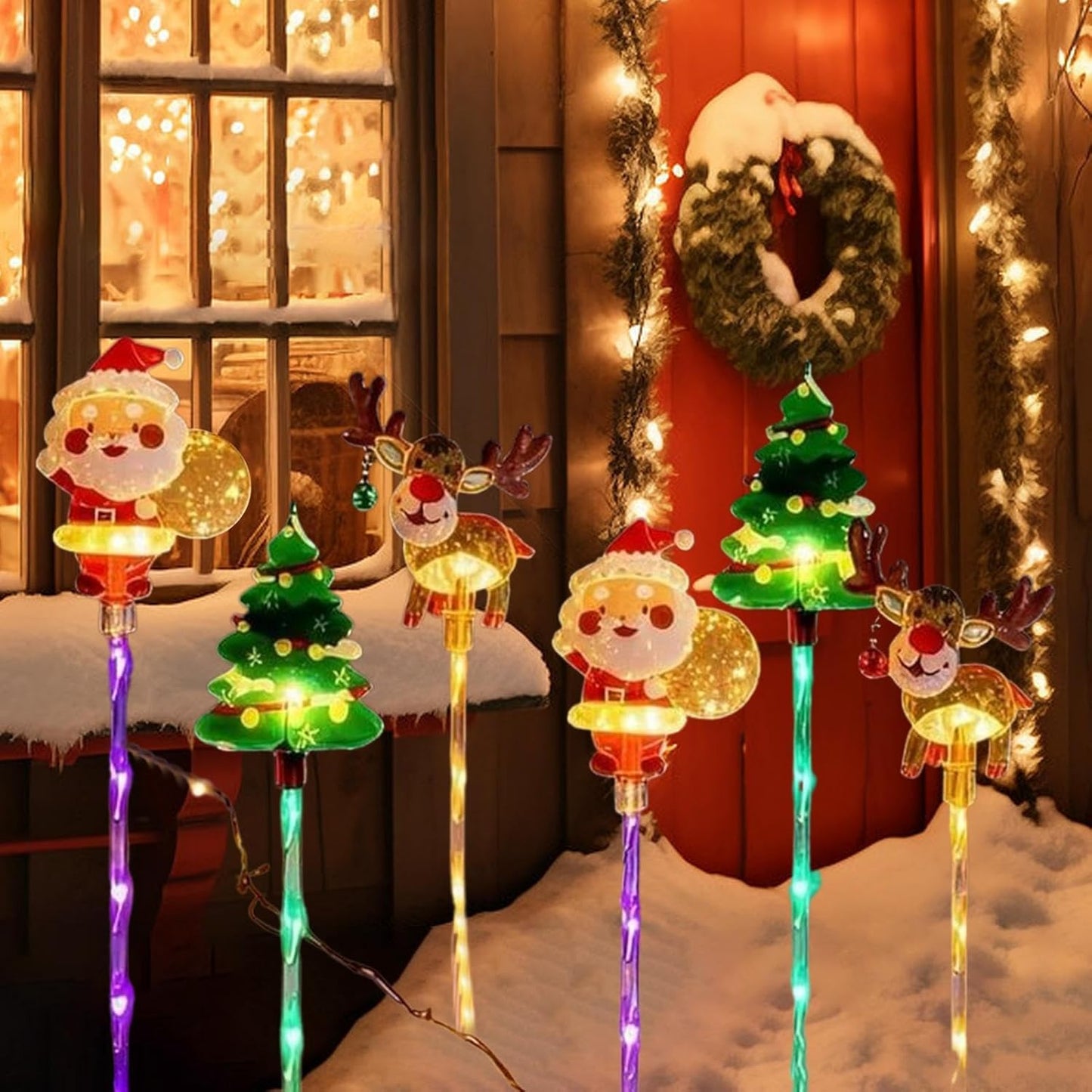 6-Pack Solar Christmas Decorative Lights - LED Fairy