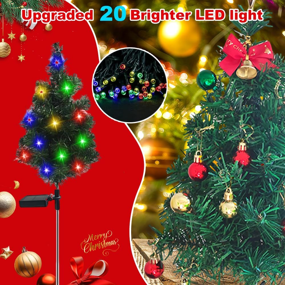 🎄 Upgraded Solar Christmas Tree Stake Lights-🎉Thanksgiving Special Offers