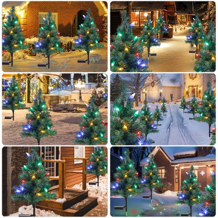 🎄 Upgraded Solar Christmas Tree Stake Lights-🎉Thanksgiving Special Offers