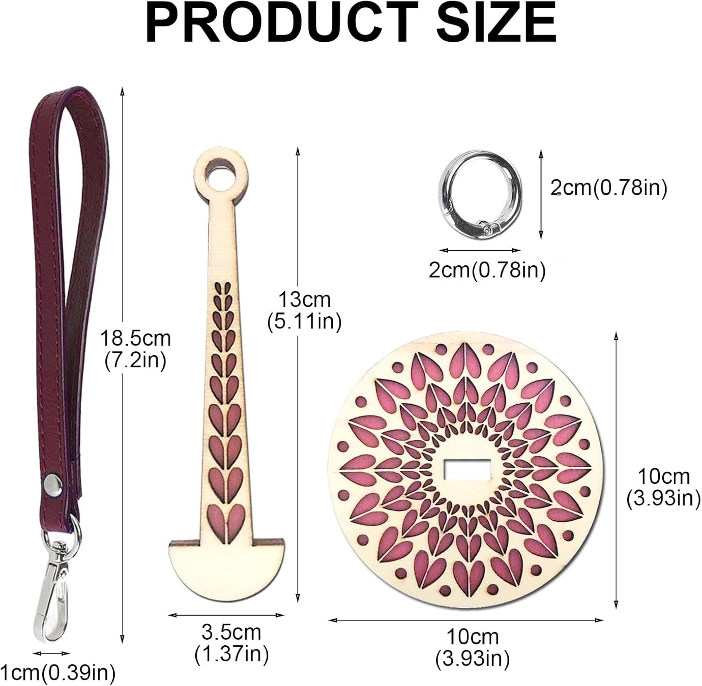 😍Portable Wooden Wrist Yarn Holder -with Leather Strap🧵