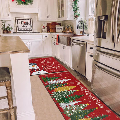 2025Christmas Kitchen Rugs-Suitable for Kitchen Holiday Sink Front Kitchen Mat