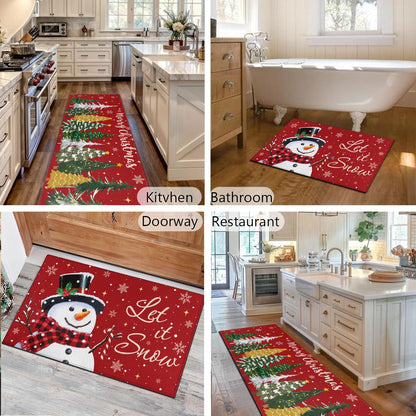 2025Christmas Kitchen Rugs-Suitable for Kitchen Holiday Sink Front Kitchen Mat