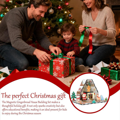 🎄Magnetic Tiles Gingerbread House Holiday✨ -Character Action Figures Santa🎉