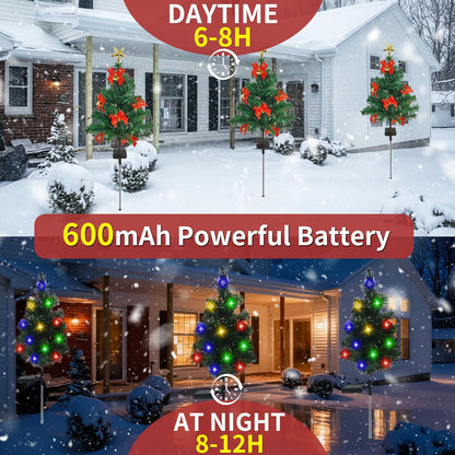 🎄 Upgraded Solar Christmas Tree Stake Lights-🎉Thanksgiving Special Offers