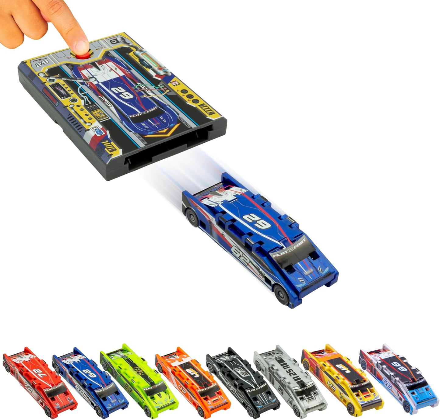 Original Stunt Card Racer – Flat Car Racer and Pocket Size Racecar Launcher