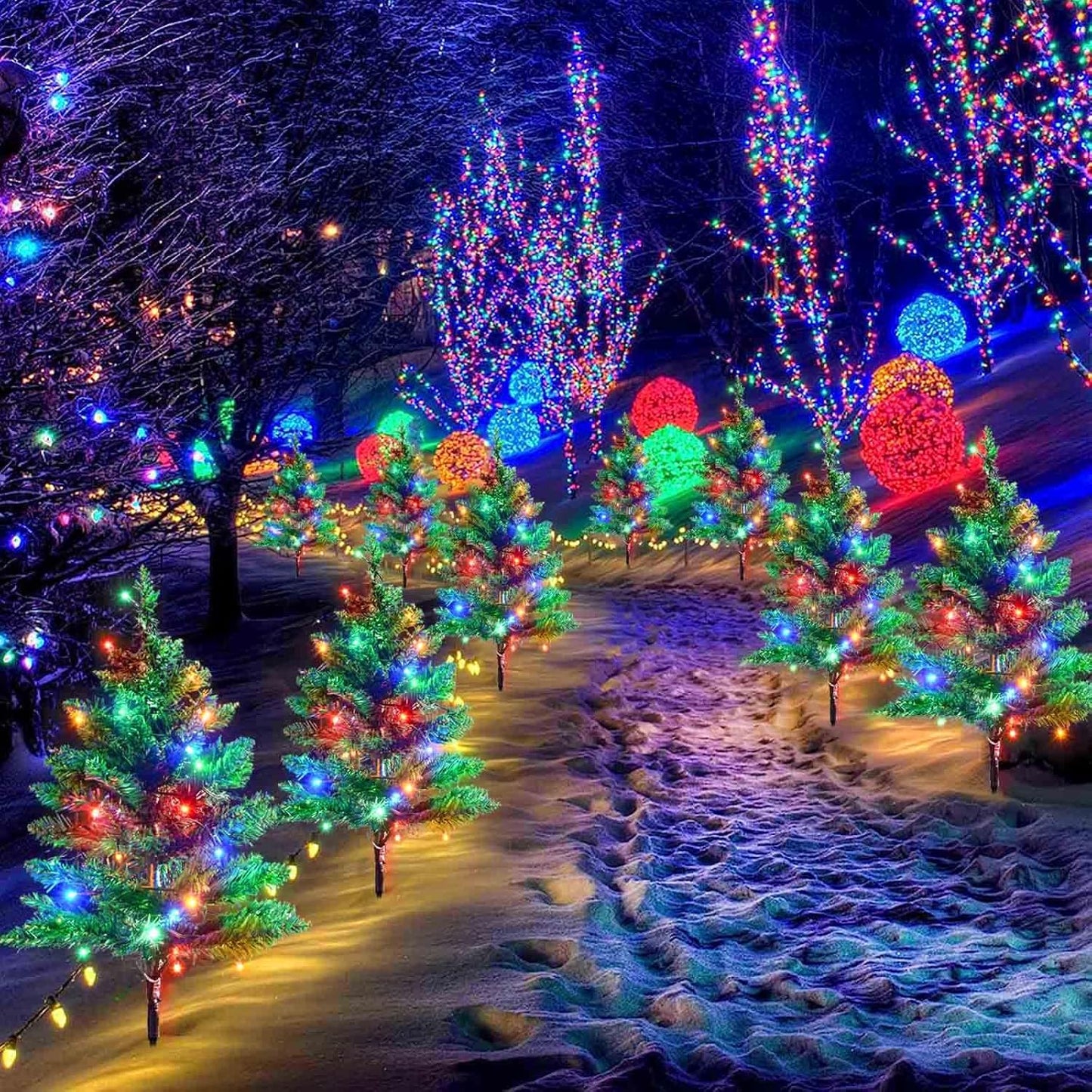 🎄 Upgraded Solar Christmas Tree Stake Lights-🎉Thanksgiving Special Offers