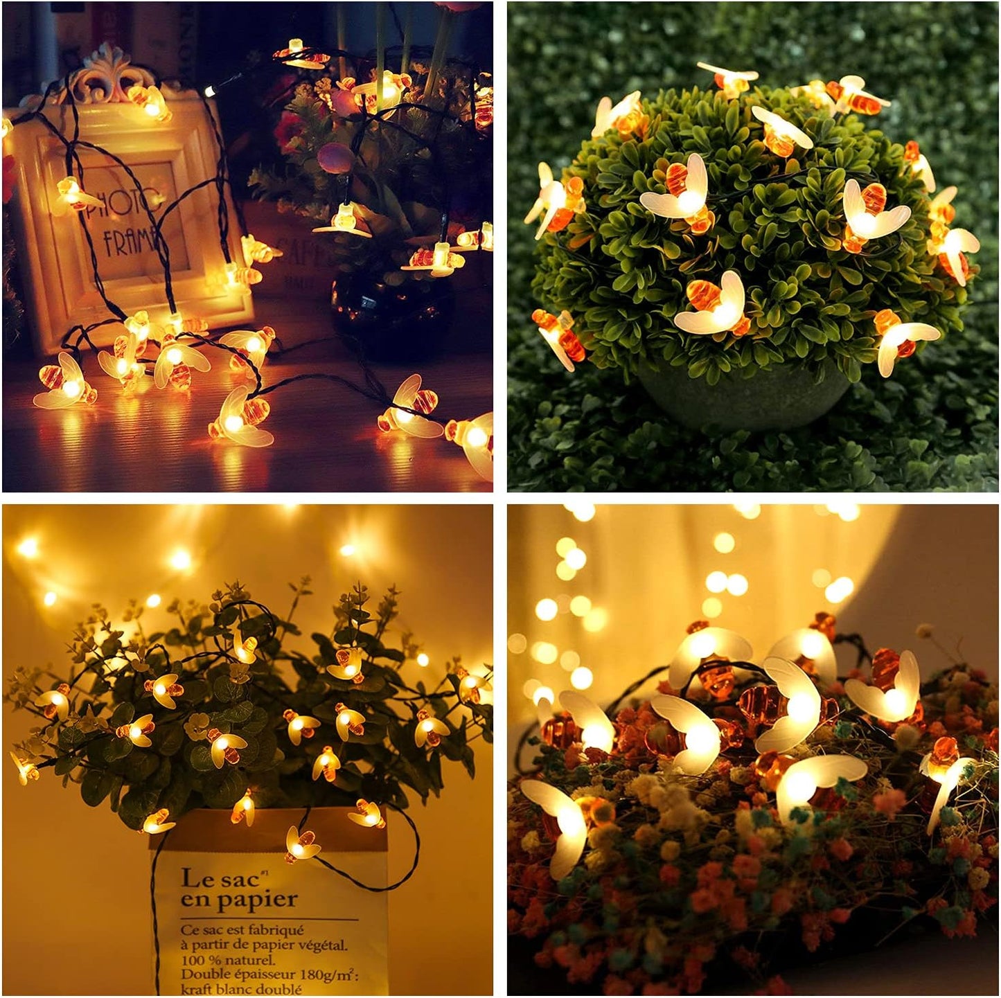TAILEDEN™ 2025 Solar LED Bee String Lights - Cute Bee Garden Decoration