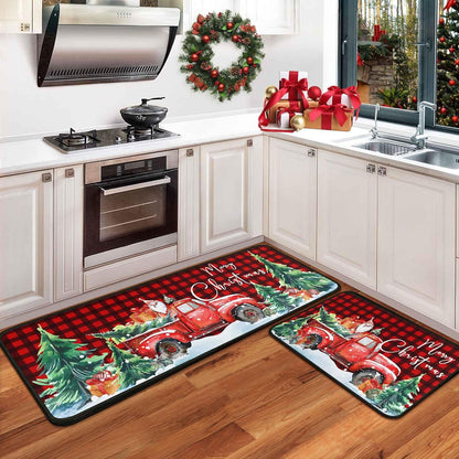 2025Christmas Kitchen Rugs-Suitable for Kitchen Holiday Sink Front Kitchen Mat