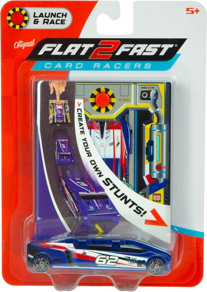 Original Stunt Card Racer – Flat Car Racer and Pocket Size Racecar Launcher