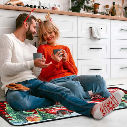 2025Christmas Kitchen Rugs-Suitable for Kitchen Holiday Sink Front Kitchen Mat