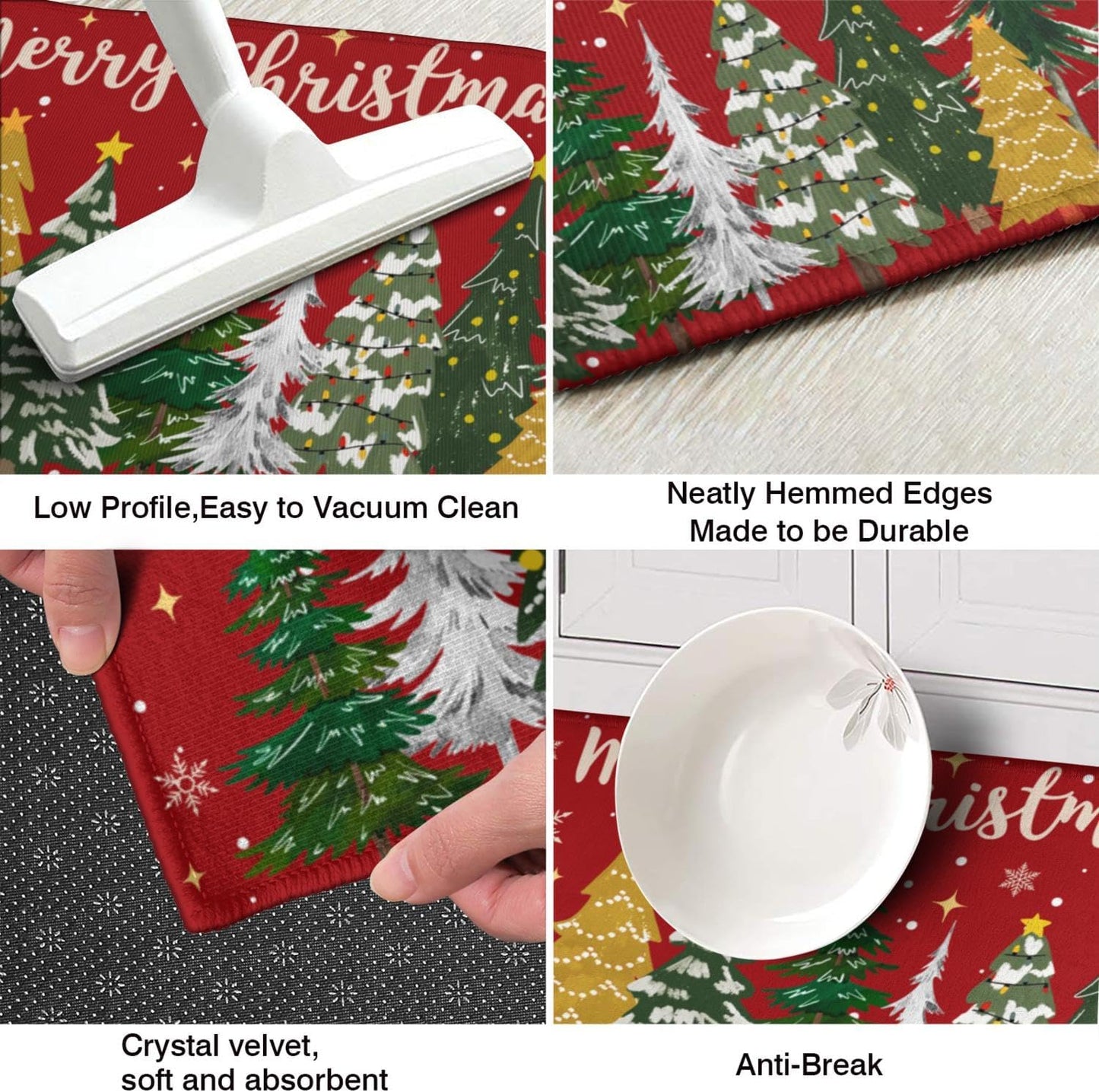 2025Christmas Kitchen Rugs-Suitable for Kitchen Holiday Sink Front Kitchen Mat