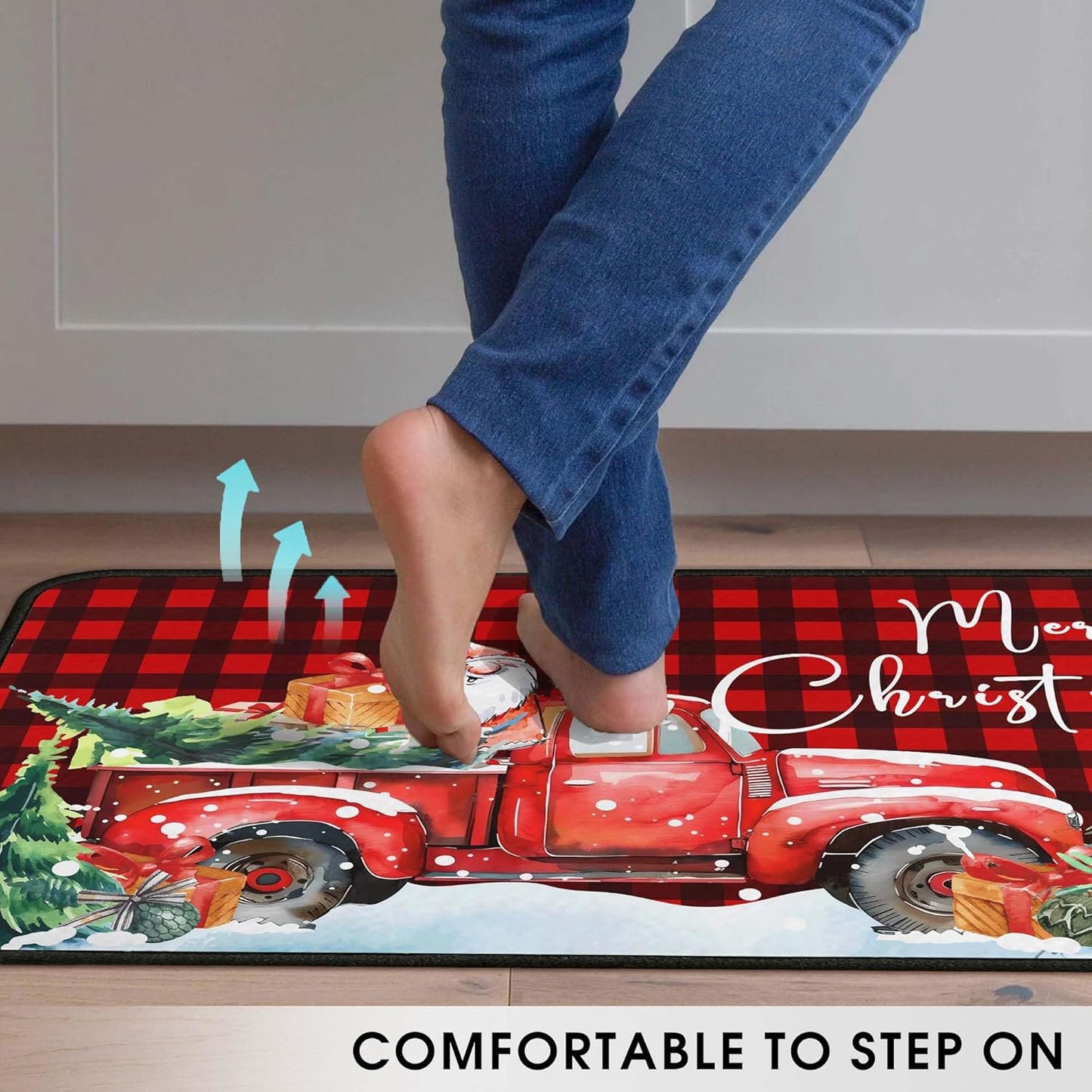 2025Christmas Kitchen Rugs-Suitable for Kitchen Holiday Sink Front Kitchen Mat