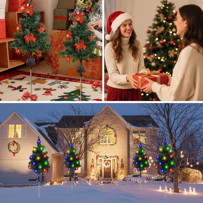 🎄 Upgraded Solar Christmas Tree Stake Lights-🎉Thanksgiving Special Offers