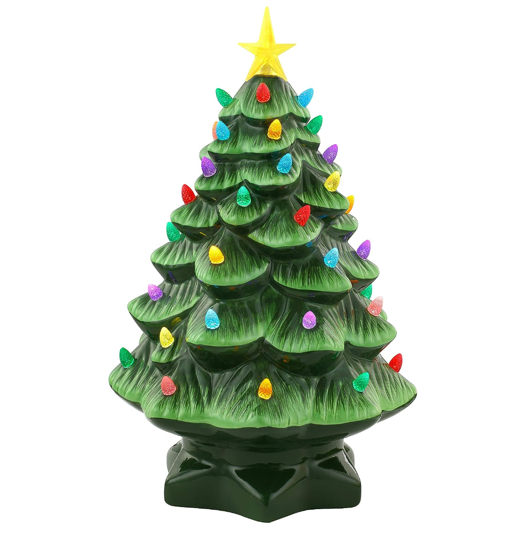 💥 Nostalgic Ceramic Christmas Tree with LED Lights