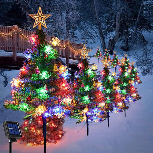 🎄 Upgraded Solar Christmas Tree Stake Lights-🎉Thanksgiving Special Offers
