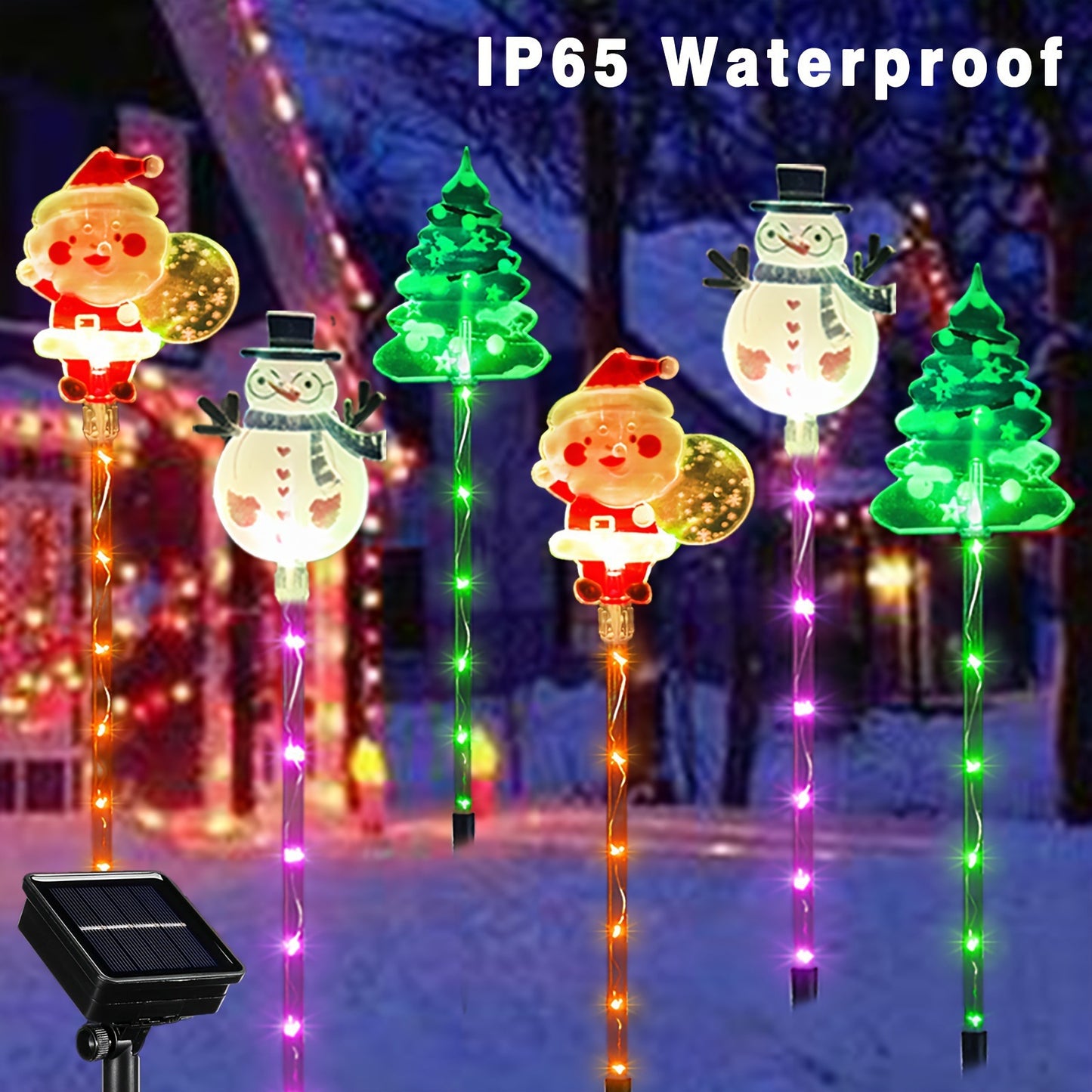 6-Pack Solar Christmas Decorative Lights - LED Fairy