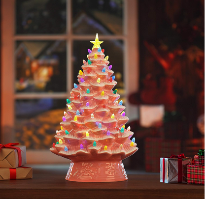💥 Nostalgic Ceramic Christmas Tree with LED Lights